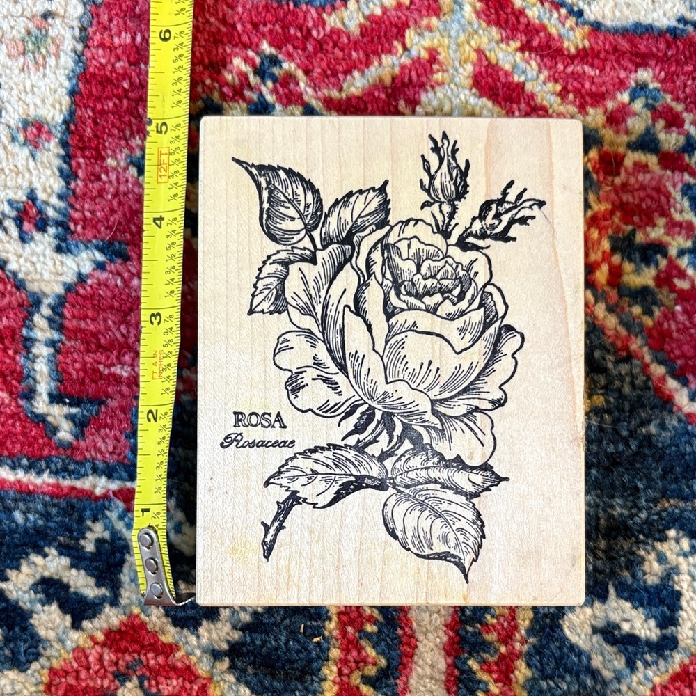 Rose Woodblock Stamp